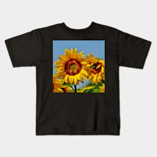 Sunflower with bees. Kids T-Shirt